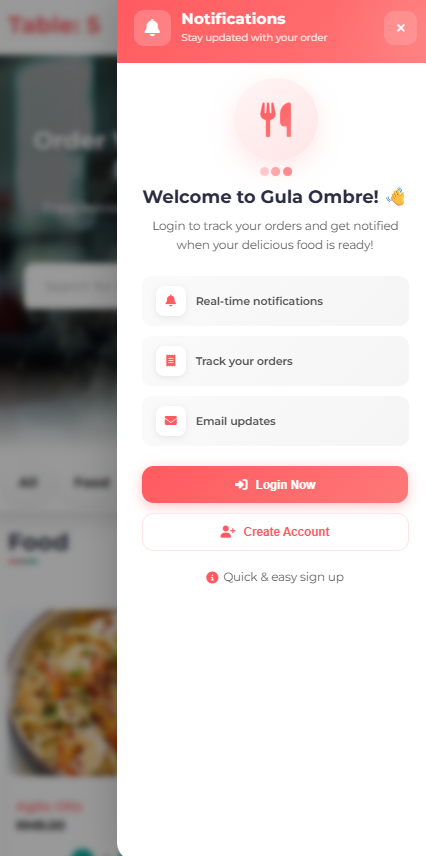 Mobile QR Ordering
